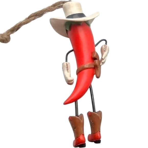 Cowboy Chili Pepper Ornament With Hat & Boots Western Southwestern Figurine 4.5" - Picture 4 of 7